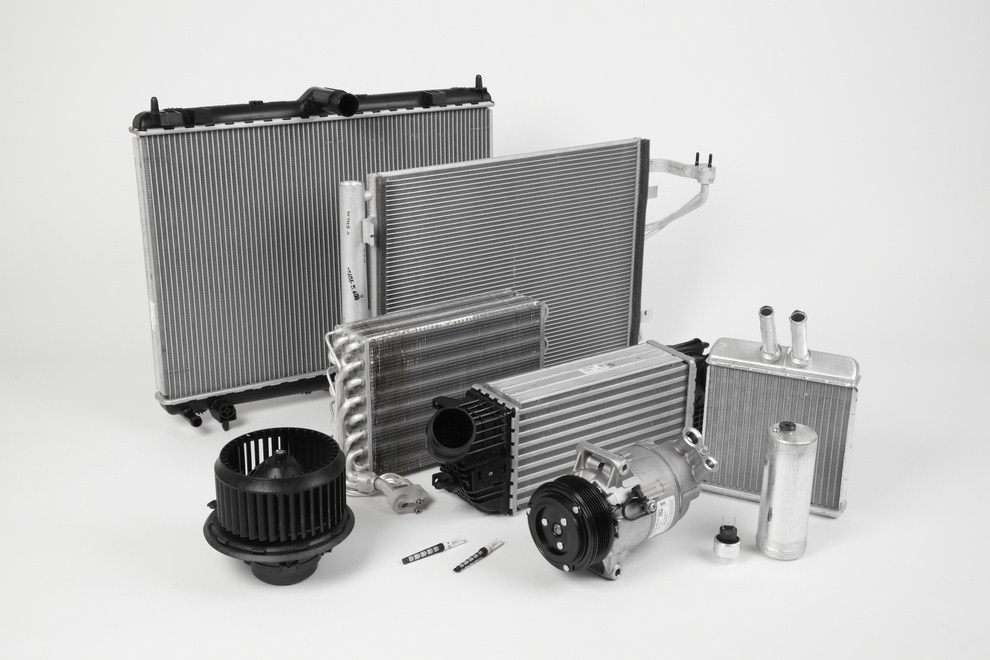 Spare parts for air conditioning and engine cooling repair