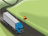Połączenie ciężarówki z satelitą (GPS)