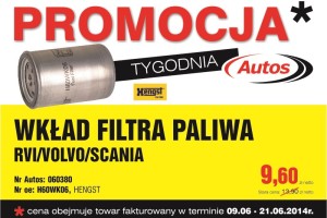 Wkład filtra paliwa i siłownik hamulca w Promocji Tygodnia Autos