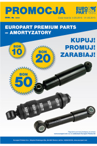 Promocja amortyzatorów marki Europart Premium Parts