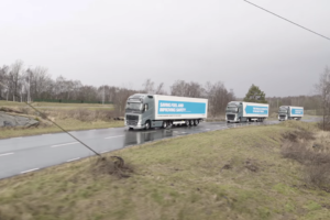 Konwój autonomicznych ciężarówek przejechał Europę