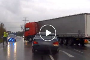 Polski kierowca ciężarówki pomaga ująć złodzieja