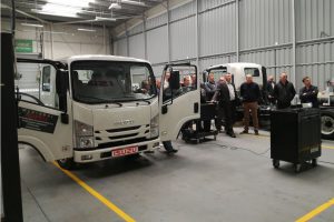 Warsztaty Q-Service Truck serwisują pojazdy Isuzu