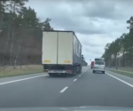 Spychał ciężarówką z drogi innego uczestnika ruchu [FILM]
